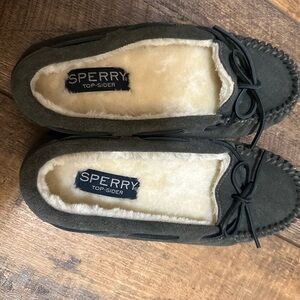 Sperry Top-Sider Grey Moccasin Slippers
